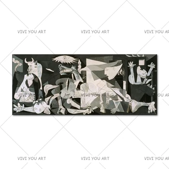 Roku Darbs Anotācija Sienas Mākslas Kopēt Spānija Francija Pikaso Classic Gernika 1937 Vācija Attēls Audekls Mākslas Glezna Bez Rāmja