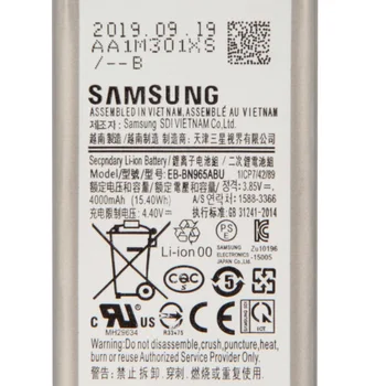 SAMSUNG Oriģinālā Rezerves Akumulatoru EB-BN965ABU Samsung Galaxy Note9, Ņemiet vērā, 9 N9600 N960F SM-N9600 4000mAh