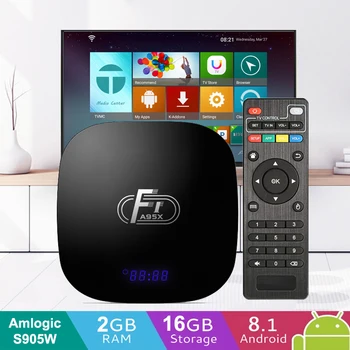 Smart TV Box Android 8.1 A95X F1 2GB 16GB Amlogic S905W Četrkodolu 2,4 GHz WiFi Set top box media player tx3 mini tv android DLNA