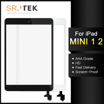SRJTEK iPad Mini Ekrāns, 1 Mini iPad 2 Touch Screen A1432 A1454 A1455 A1489 A1490 A149 Digitizer IC Kabeļu Mini2 Sensors Stikla