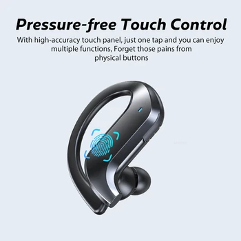 TWS Bezvadu Bluetooth Austiņu Sporta Ūdensizturīgs Austiņu Touch Kontroli Karājas pie Auss, Earbuds, Austiņas Ar Mikrofonu
