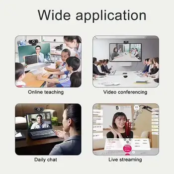 Webcam 1080p HD tīmekļa Kamera Ar Mikrofonu Datoru Kamera Video Konferences, Tiešsaistes Mācību