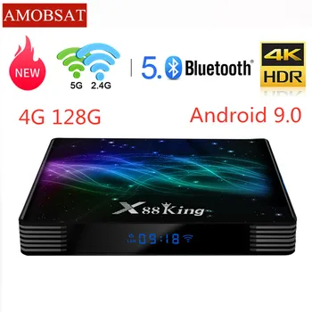 X88 Karalis 4GB 128G Amlogic S922X TV Kastē Android 9.0 Dual Wifi BT5.0 1000M 4K Google Play Store, Netflix, Youtube 4K Media Player