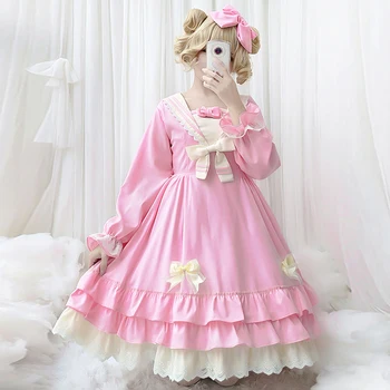 2020. gadam Pavasara vasaras saldais anime cosplay, lolitas kleita JSK Karuselis tēja puse drēbes Mežģīņu kleita Istabene Kostīms princese kleita
