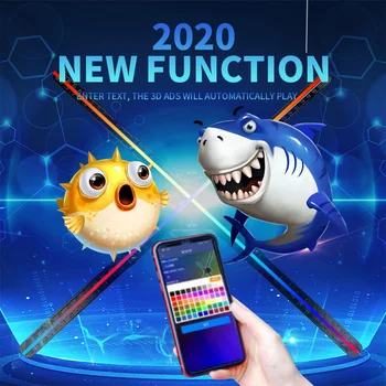 2020 jaunu noklikšķiniet uz izejas 3d neapbruņotu acis reklāmas WiFi 3D Hologrāfisko Hologrammu Projektors Spēlētājs Neapbruņotu Aci LED Displejs, Ventilators Reklāma
