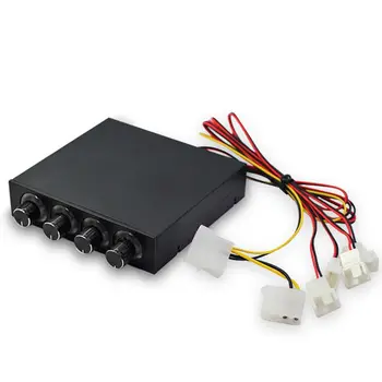 3.5 collu PC HDD 4 Kanālu Ātrumu Ventilatoru Kontrolieris ar Zila/Sarkana LED Kontrolieris Priekšējā Paneļa Datoru Ventilatori