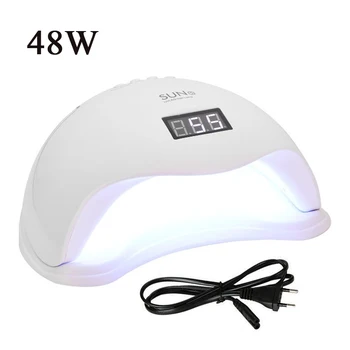 48W Nagu Žāvētājs Gels Saules UV LED Nagu Lampu Nails Manikīra Gēla poļu Ātri Žāvēšanas Auto Sensoru, Taimeris Ledus Hibrīda Lampu 2020 Jaunas