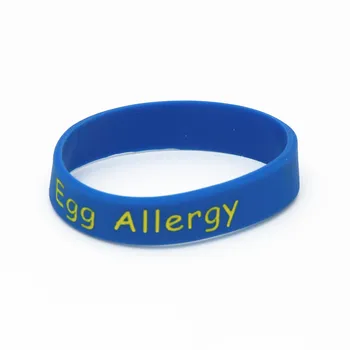 5GAB Medicīnas Brīdinājuma Olu Alerģijas Silikona Aproce Bērniem Lielums Izpratni Armband bērniem Olu Gumijas Braceets&Aproces Dāvanas SH204