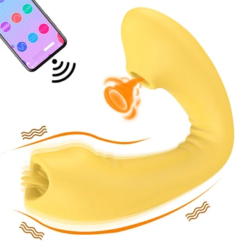 App Bluetooth Maksts Nepieredzējis Vibrators 10 Ātrumu Vibrācijas Sūcējs Orālā Seksa Iesūkšanas Klitora Stimulators Erotiska Seksa Rotaļlietas Sievietēm