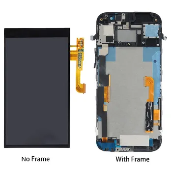 Augstas kvalitātes LCD ekrāns Ar Rāmi HTC ONE M8 Touch Screen Digitizer Montāža Nomaiņa 5.0
