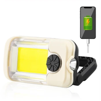 Auto LED Kontroles Lampa Avārijas Gaismas 8000Lm Darba indikators USB Lādējamu Jauda Locīšanas Magnētisko Lukturīti