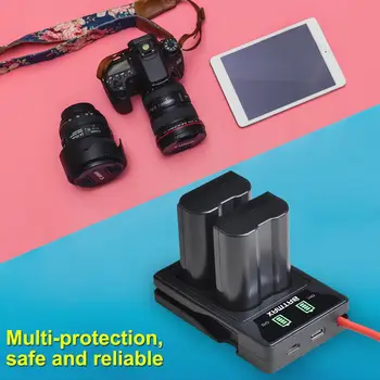 Batmax EN-EL15 LV-EL15A LED Dual USB Lādētājs ar C Tipa Ostu Nikon D600 D610 D600E D800 D800E D810 D7000 D7100,Z6, Z7