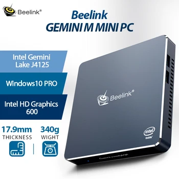 Beelink Dvīņi M j4125 Super MINI PC Windows 10 8 GB un 256 gb SSD 5.8 G WIFI, bluetooth Gamer PC Spēļu Dators, TV KASTĒ 1000M LAN