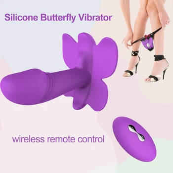Bezvadu Tālvadības Biksītes Vibrators G Spot Dildo Klitora Stimulators Clit Seksa Veikals Pieaugušo Tauriņš Vibrators Sievietēm