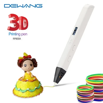 DEWANG 3D Drukāšanas Pildspalva ar OLED Displeju 1,75 mm ABS TAA Saderīgu Kvēlspuldzes Piepildīt 3D Pildspalva Bērniem Māksla, Amatniecība, Zīmēšanas DIY Dāvanu