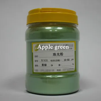 Dofuny Bezmaksas piegāde Apple Green Veselīgu Dabiska Pērļu Pulveris Pigmenta Vizlas Pulveris Krāsošanas Ziepes Padara par Mākslas darbu Pigmenta 500g