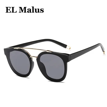 [EL Malus]Lielā Apaļā Metāla Rāmja Saulesbrilles Sieviešu, Vīriešu Polarizētās Vintage Saules Brilles Sarkanā, Rozā Spoguļi Zīmola Dizainere Vīrietis Sieviete