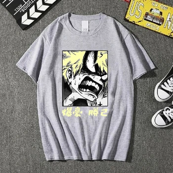 Harajuku Mans Varonis Akadēmisko T-Krekls Vīriešu Unisex Anime Multfilmu Dizaina Vīriešu Tee Kreklu Homme Vasaras Topi Ar Īsām Piedurknēm
