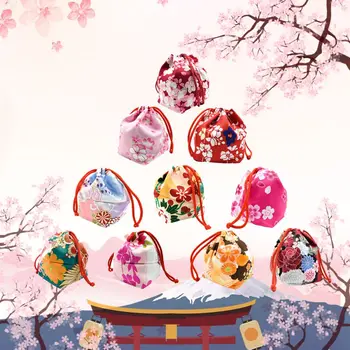 Japāņu Monēta Maku Somā Kimono Yukata Somā Ziedu Aukliņu Kausa Soma Japānas Tradicionālās Kosmētikas Atslēgu Turētājs Cosplay