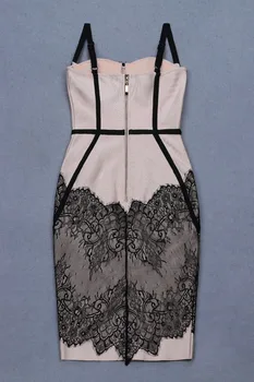Jaunas Vasaras Modes Sexy Mežģīņu Piedurknēm Pārsējs Kleita 2019 Elegants Dizainers Slavenību Puse Kleita