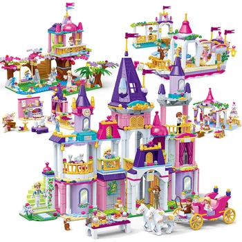 JAUNĀ Princese Sērijā Pils Pusi, Celtniecības Bloki Komplekti, Ķieģeļu Klasiskās Bērniem Meitene Dāvanas Modelis Rotaļlietas Draugiem
