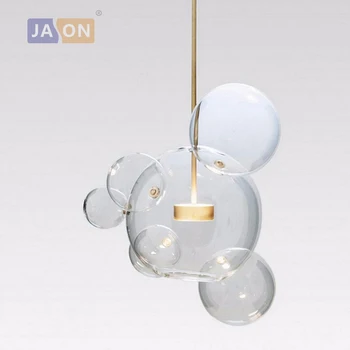 LED Ziemeļvalstu Dzelzs Stikla Balts Burbulis Dizainers, LED Lampas, LED Gaismas.Piekariņu Gaismas.Kulons Lampas.Kulons gaismas Foajē