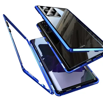 Luksusa Magnētisko Adsorbcijas Aizmugurējais Vāciņš Samsung Galaxy Note 20 Ultra, Ņemiet vērā, 20 Rūdīts Stikls Iebūvēts Magnēts Metāla Buferi Gadījumā