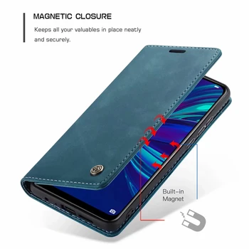 Luksusa Ādas Gadījumā Huawei P30 Pro P20 Lite Mate30 30 Pro Lite P Smart Plus 2019 Magnētiskās Kartes Slota Stāv Flip Maciņš Vāciņu