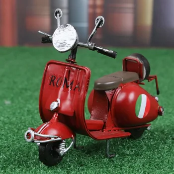 Retro Modelis Scooter Metāla Automašīnu Dekorēšana Simulācijas Nelielu Aitu Antīko Motociklu Kaltas Dzelzs Apdare, Roku Darbs