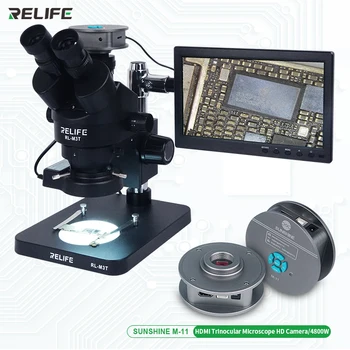 RL M3T Mikroskopu Trinokulara HD Stereo Nepārtrauktu Tālummaiņu 0.7-4.5 X Telefona Remonts PCB Pārbaudes Lodēšanas Rūpniecības Mikroskopa