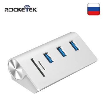 Rocketek multi usb 3.0 hub 3 portu adapteri sadalītājs Jaudu Interfeiss SD/TF Card Reader for MacBook Air datoru, portatīvo datoru piederumi