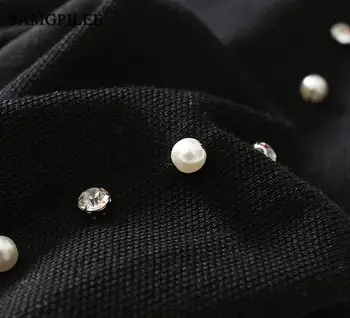 Sieviešu apģērbu Rudens 2020. Gadam Gadījuma-line Cietas Rokas piedurknes Frēzēšana plus lieluma kleitu Impērijas O-veida kakla vintage kleitas sievietēm 3XL