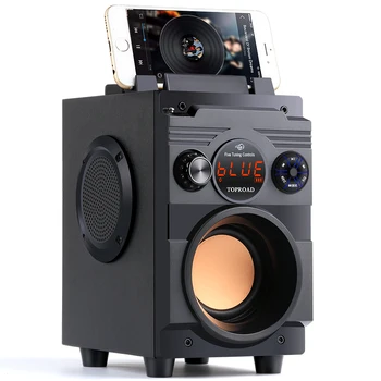 TOPROAD Pārnēsājamie Bluetooth Bezvadu Stereo Skaļrunis Liels, Spēcīgs Bass Subwoofer Skaļruņi Boombox Atbalsts FM Radio TF AUX USB