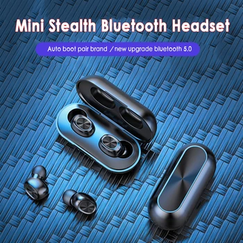 Tws Bluetooth 5.0 Bezvadu Austiņas TWS Austiņas Mini earbuds Pākstis sporta austiņas ar mircophone Android, IOS