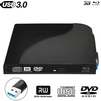 USB 3.0 Bluray Ārējo Optisko Disku 3D Atskaņotājs BD-RE Deglis Ieraksti DVD+/-RW/RAM Diskus Datorā Windows7/8/10 hp portatīvie datori
