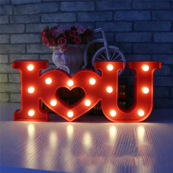 Valentīna Diena Klāt Partijas Apdare 3D Mīlestību Sirdī LED Vēstuli, Lampas, Iekštelpu Dekoratīvās 41*4*17CM Skaidrs Akciju Pārdošanas