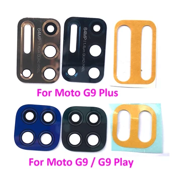10Pcs/Daudz, Par Motorola Moto G7 Powe G8 Spēlēt E6 Plus Aizmugures Aizmugurējo Kameru Stikla Lēcas ar Līmi Moto G8 G9 E7 Plus E 2020