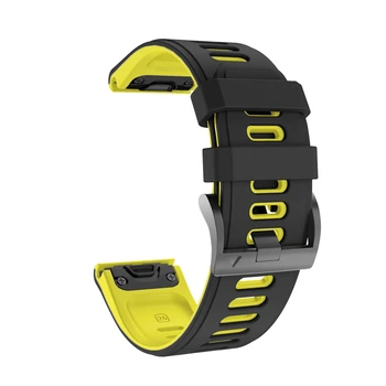 20 22mm 26mm Sporta Silikona Watchband Wriststrap par Garmin Fenix 6X 6 6S Pro 5X 5 5S Plus 3 HR Viegli Fit Ātri Atbrīvot wirstband