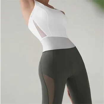 2020 Pad Baleta Playsuit Fitnesa Joga Zeķes Jumpsuits treniņu apģērbu, Sporta apģērbu viengabala bezšuvju uzstādīt Sporta Tracksuit Sievietēm