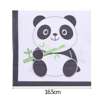 65Pcs/set Karikatūra Panda Vienreizējās lietošanas Galda piederumu Komplekts Plāksnes Kausa Salvetes Papīra Salmu Baby Dušas Bērniem par Labu Dzimšanas dienas svinības Rotājumi