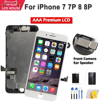 AAA iPhone 7 8 Plus 7P 8P LCD Pilnu komplektu aizpilda Ar 3D Spēkā Touch, iPhone 6S 7.G 8G Ekrānu Nomaiņa ar Kameru