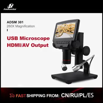 ANDONSTAR JAUNU 1080P hdmi mikroskopa Kamera ilgi objekta attālumu digitālo mikroskopu mobilo tālruņu rapair lodēšanas instruments, bga