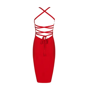 Augstas kvalitātes 2017 jaunā dāma vasaras modes sexy kleita sarkanā krāsā melnu bēša HL pārsējs kleita dropshipping puse kleita Kleita + uzvalks