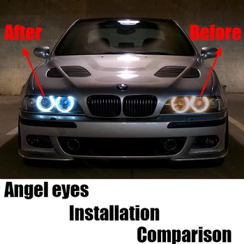 Balts 160W Ultra Bright Nav Kļūda 6000K lieljaudas BMW 2007-2010 X Sērijas E70 X5 (Pre-LCI) LED angel eyes gaismas