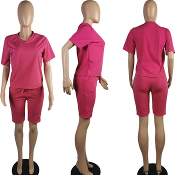 Echoine Vasaras Mīkstu auduma divi gabali komplekts sievietēm, sporta tērps, top īsās bikses materiāls sporta uzstādītu treniņa apģērbu tracksuit apģērbs