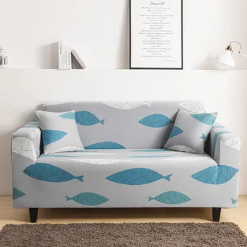 Elastīga dīvāns vāciņa vienkāršu drukātās sofa cover mājas apdares kombinācija sofa cover L-veida universālo surround sofa cover set
