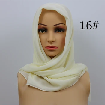 KARSTĀ PĀRDOŠANAS Augstas Kvalitātes 48 Jauka Krāsa, vienkāršā burbulis šifona šalle populārs musulmaņu galvas apģērbi hijab modes sieviešu Šalle šalle 180*50cm