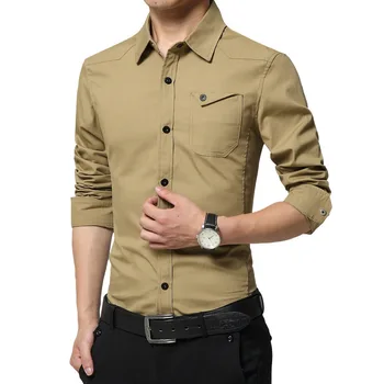 Karstā Pārdošanas Vīriešu Krekls ar garām Piedurknēm 2020 