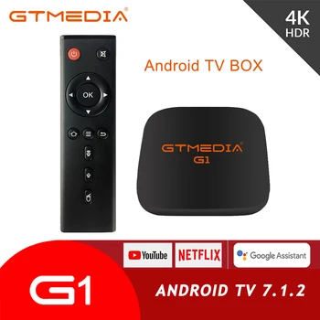 Krievija GTMEDIA G1 Android Lodziņā 4K TV Kastē 1GBRAM 8GBROM Youtube wifi 2.4 G HDMI 2.0 Android 7.1.2 Četrkodolu Melna mini, kas Top