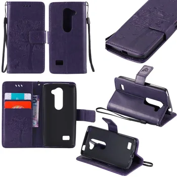 Luksusa Retro Flip Case For LG Leon 4G LTE H340N Ādas + Mīksta Silikona Maks, Vāks LG H320 H340 H324 c40 Gadījumā tālruni Coque